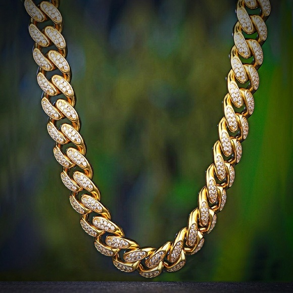 PeimoBling Other - 14k GP Lab Diamond 18mm 18" Cuban Chain